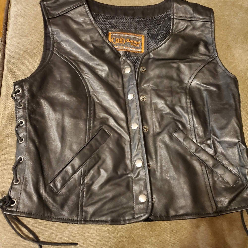 Women's leather vest